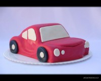 Marcipánový modelovaný 3D dort.