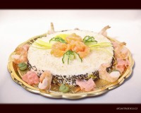 Slaný dort Sushi.
