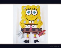 Marcipánový modelovaný 3D dort.