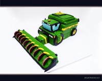 Marcipánový modelovaný 3D dort.