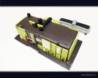 Marcipánový 3D dort s firemní tématikou.